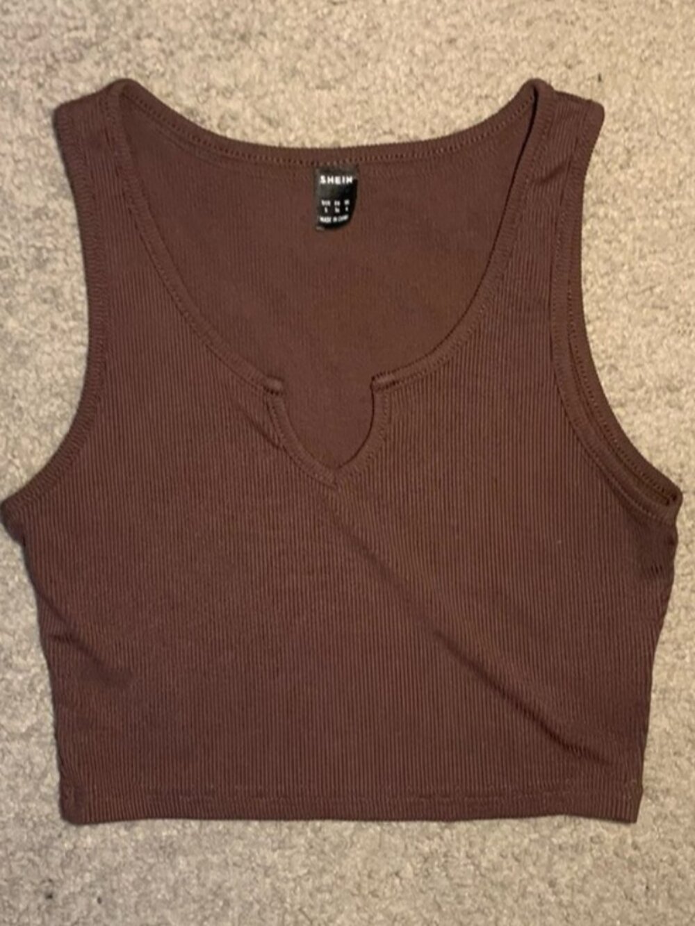 Brown Crop Tank